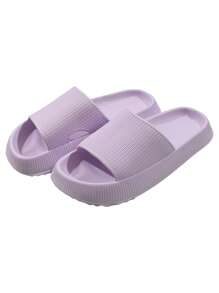 Dép đơn giản màu tím nhạt thời trang dành cho nữ có dây đeo đơn - Màu tím hoa cà - Xem 5