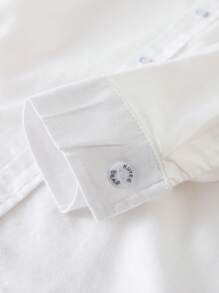 青少年男孩长袖领衬衫，轻便春/秋季