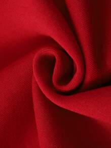 Manfinity Homme Nam Bò đực & Đồ họa Khẩu hiệu Túi kangaroo Dây rút Hoodie - Đỏ - Xem 4