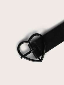 1pc Fashion Heart Buckle Waist Belt Versatile Dress, One Size Fits All Summer, School Fall, Autumn, Halloween