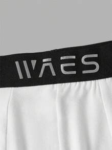Men 7pcs Letter Graphic Boxer Brief - Black and White - View 5