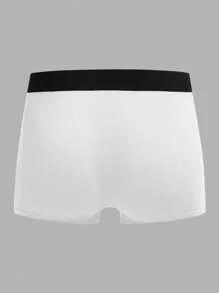 Men 7pcs Letter Graphic Boxer Brief - Black and White - View 8