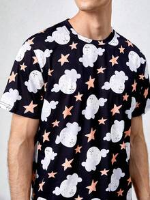 男士卡通圖案睡衣套裝 - 彩色 - 查看 6