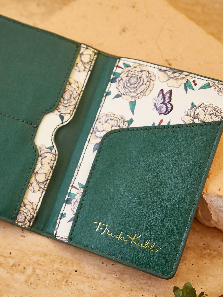 Frida Kahlo X SHEIN Flower & Figure Pattern Passport Case SHEIN USA