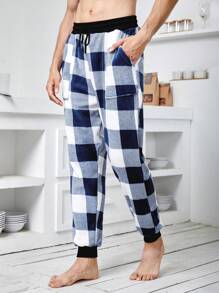 Nam In kẻ sọc Buffalo Eo dây rút Quần ngủ - Nhiều màu - Xem 4