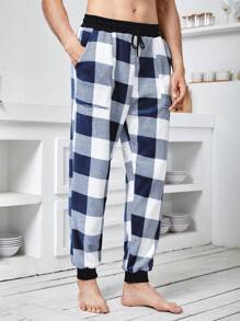 Nam In kẻ sọc Buffalo Eo dây rút Quần ngủ - Nhiều màu - Xem 6