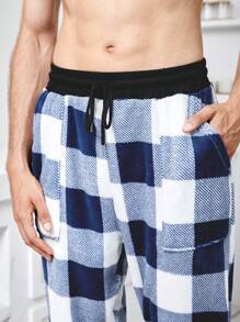 Nam In kẻ sọc Buffalo Eo dây rút Quần ngủ - Nhiều màu - Xem 7