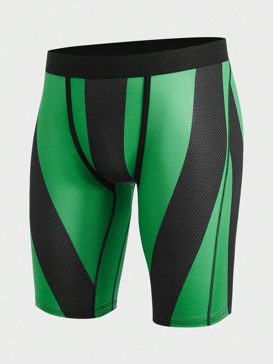 גברים אקראי מחולק לצבעים תחתון בוקסר - ירוק - ראה 1