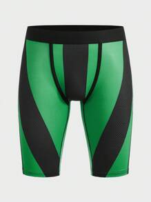 גברים אקראי מחולק לצבעים תחתון בוקסר - ירוק - ראה 4