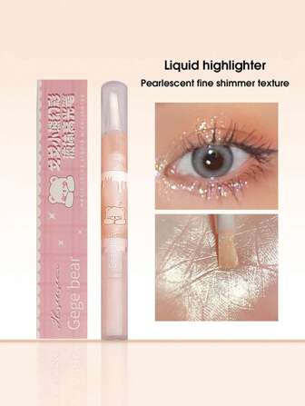 珠光細闪眼影高光筆,適用於眼部和臉部輪廓及高光