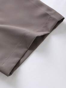 Manfinity Hypemode Bộ hai mảnh Nam Dây kéo Nút phía trước màu trơn Giải trí - Màu Khaki - Xem 4