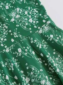 In hoa Váy chữ A - màu xanh lá - Xem 3