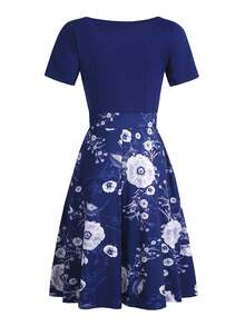 In hoa Váy chữ A - Màu xanh hải quân - Xem 2