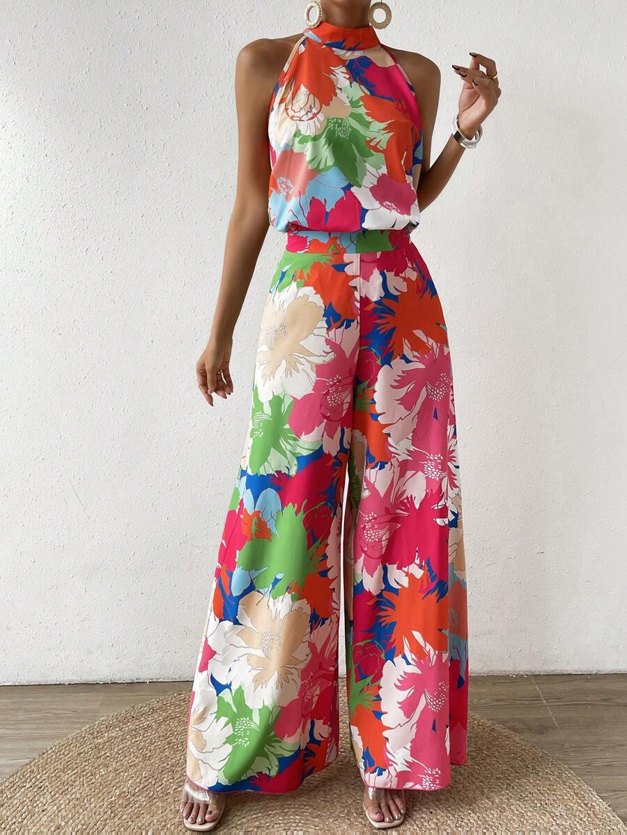 Breezaya 2 件套女士彩色花卉印花领带海滩风格 - 彩色 - 查看 1