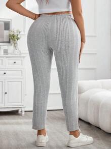 Calvaya 大碼下擺開叉緊身打底褲