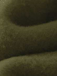 INAWLY 字母图案保暖内衬卫衣，长袖套头衫，秋季卫衣 - 軍綠色 - 查看 4