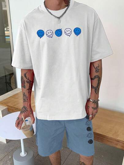 Guys Cartoon Graphic Tee & Drawstring Shorts