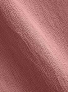 Manfinity Homme Nam Chất rắn Áo sơ mi & Eo dây rút Quần Without Tee - Gỗ đỏ - Xem 6