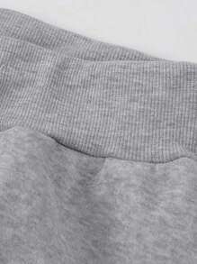 Manfinity LEGND 男士虎纹卫衣和抽绳腰运动裤，街头服饰，图案，外出，运动服，男士两件套卫衣套装，男士灰色卫衣套装，男士公司服装 - 灰色 - 查看 3