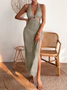 Swim Chiccia Trang phục mùa hè cho phụ nữ, váy hở lưng hở đùi xẻ tà hở lưng ... - Lạc đà - Xem 3