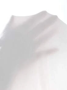SHEIN LUNE 不對稱領荷葉邊襯衫 - 白色 - 查看 7