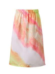 1入組紮染彈性腰帶A字半身裙 - 彩色 - 查看 1