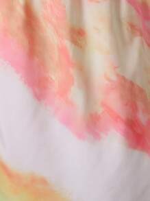 1入組紮染彈性腰帶A字半身裙 - 彩色 - 查看 3