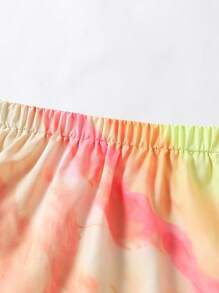 1入組紮染彈性腰帶A字半身裙 - 彩色 - 查看 6