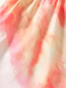 1入組紮染彈性腰帶A字半身裙 - 彩色 - 查看 7