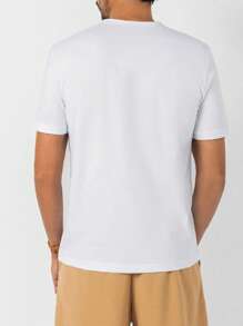 RueChic Männer Shorts & T-Shirt Cartoon & Buchstabe Grafik,