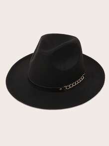 Chuỗi trang trí mũ Fedora - màu đen - Xem 2