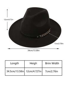 Chuỗi trang trí mũ Fedora - màu đen - Xem 4