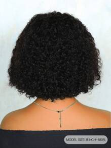 Kinky Curly Headband Wig Short Human Hair Wig With Head Band Affordable Hair Replacement Headband Wig Ready Wear To Go Daily Use Natural Black Color - Natural Black - View 5