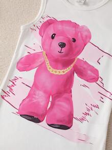 SHEIN Bộ thời trang bé gái - trắng - Xem 5