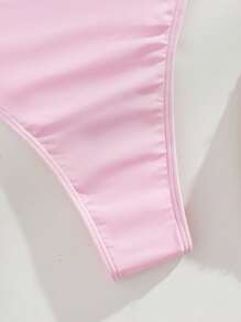 Swim Mod Bañador una pieza liso - Rosa Pálido - Ver 3