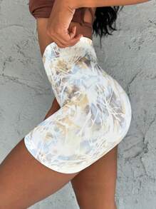 Easithlete 紮染圖案寬腰帶運動短褲 - 彩色 - 查看 3