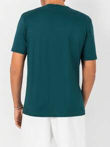 RueChic Men Slogan Graphic Tee & Shorts - Dark Green - View 2