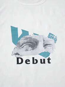 Flirla 大碼字母圖案T恤 - 白色 - 查看 4