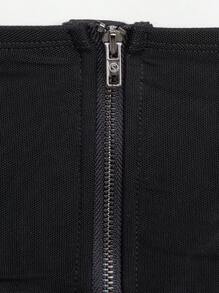 Hauture 閃亮圓點背心短上衣 - 黑色 - 查看 7