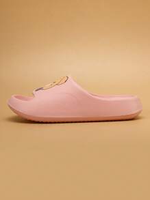 Girls Single Band Bear Pattern Cartoon Cute Slippers Outdoor - Pink - View 5