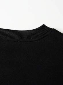 Nam Đồ họa Khẩu hiệu Lót nhiệt Áo nỉ - màu đen - Xem 4