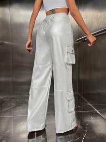 SHEIN SXY Flap Pocket Side Cargo Trousers