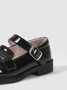 女孩搭扣裝飾學院瑪麗珍平底鞋適用於戶外