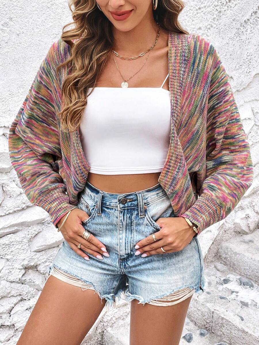 SHEIN Unity Nữ Cardigans màu trơn Giải trí - Nhiều màu - Xem 1