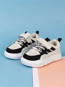 兒童顏色阻塞競技鞋 - 黑與白 - 查看 4