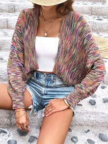 SHEIN Unity Nữ Cardigans màu trơn Giải trí - Nhiều màu - Xem 3
