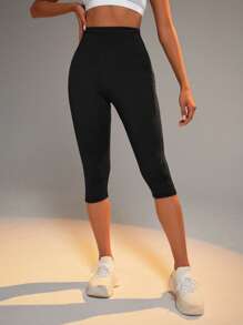 Easithlete Quần Leggings Thể thao Nữ Túi màu trơn - màu đen - Xem 3