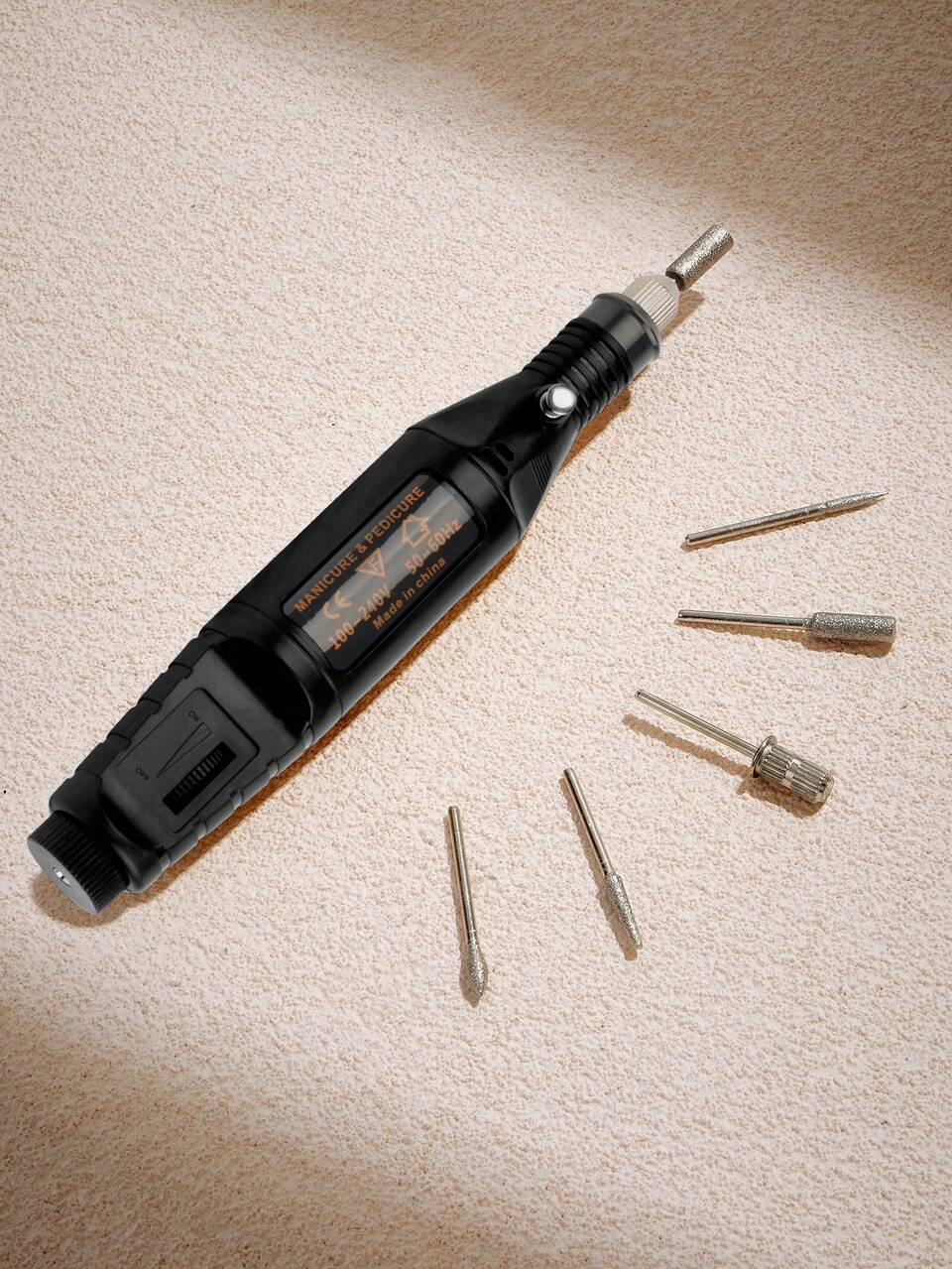 1pc Portable Electric Nail Drill & 6pcs Drill Head