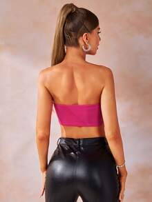 Allurite Trang trí Fuzzy Ống ngọn - Màu Hồng Tươi - Xem 2