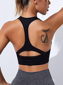 Yoga Basic Sujetador deportivo con abertura de espalda nadadora